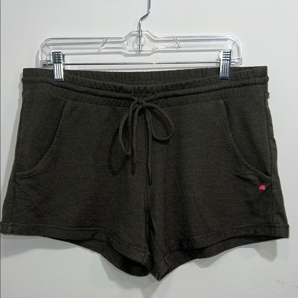 Pink lotus Women's Dark Green Athletic Shorts with Drawstring